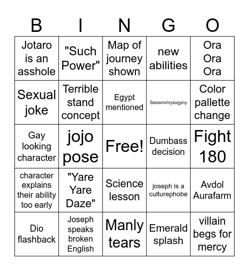 Jjbasdc Bingo Card