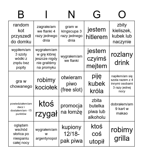 Promyk 2026 Bingo Card