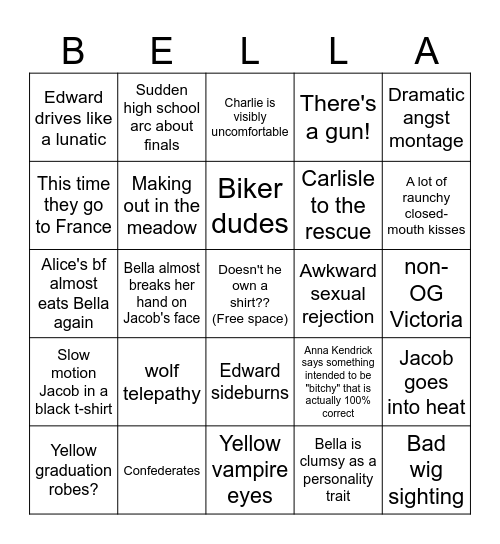ECLIPSE BINGO Card
