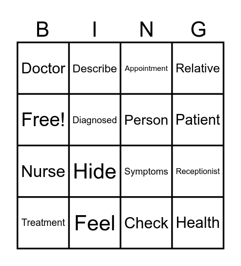 At the doctor Bingo Card