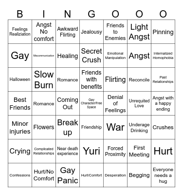 Gay bingo Card