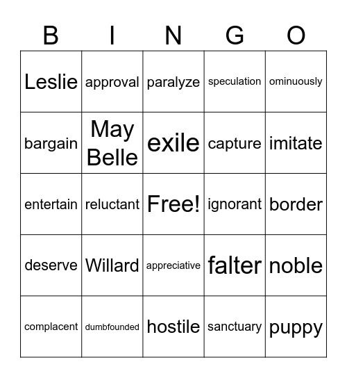 Day 4 Bingo Card
