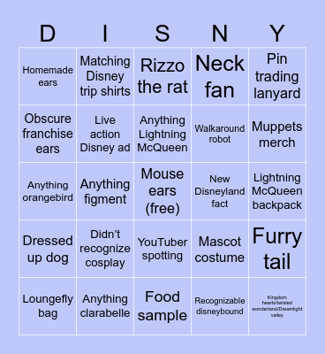 D23 bingo!!! Bingo Card