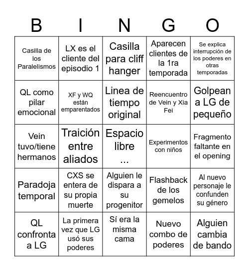 Link click temp 3 bingo card Bingo Card
