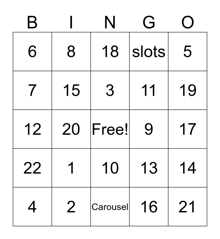 QC Bingo Card