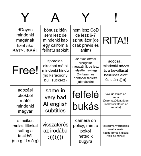 Digic All-Staff Bingo :)) Bingo Card