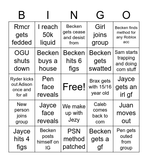 Murad 2026 Bingo Card