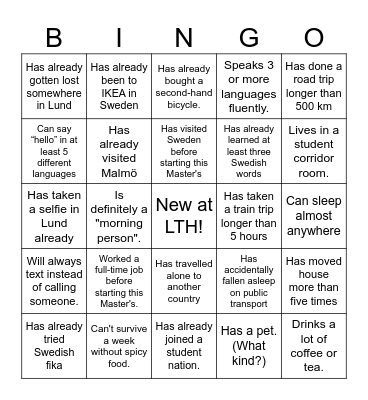Nolla Bingo Card
