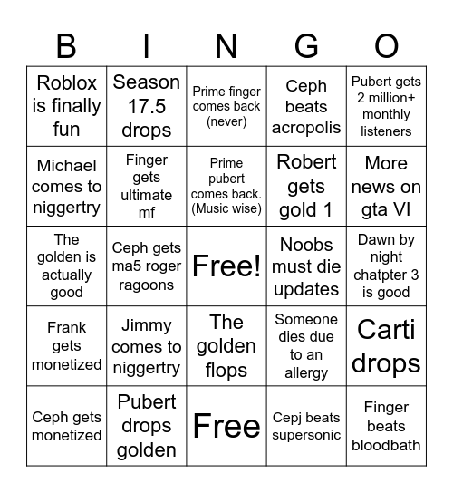 Summer bingo 2026 Bingo Card