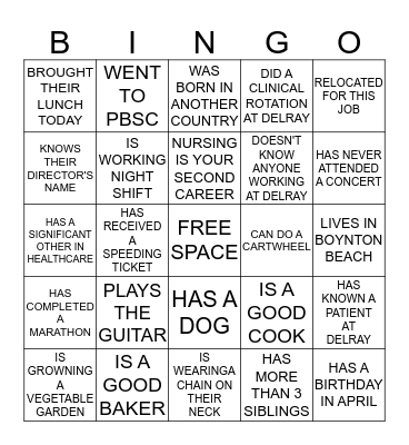 ICEBREAKER BINGO Card