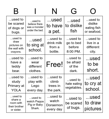 Find Someone Who Bingo Card