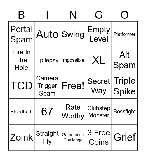 Recent Tab Bingo Card