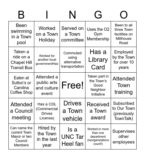 THRIVE BINGO Card