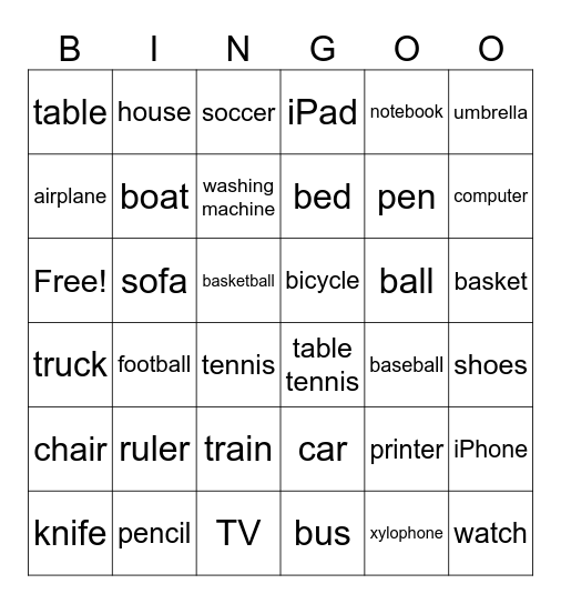 Around Us Bingo Card
