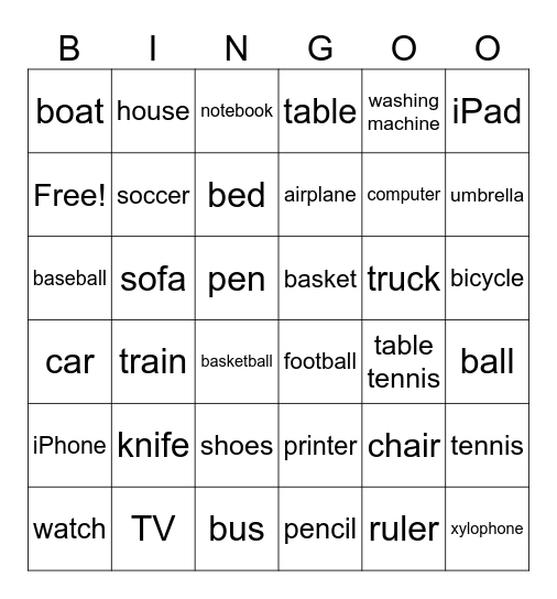 Around Us Bingo Card