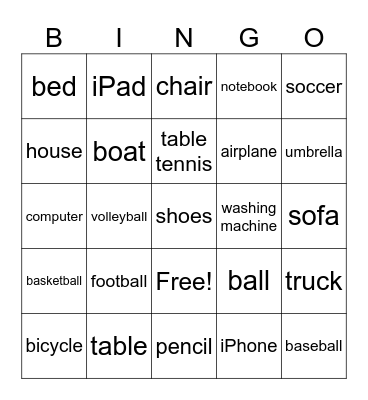 Around Us Bingo Card