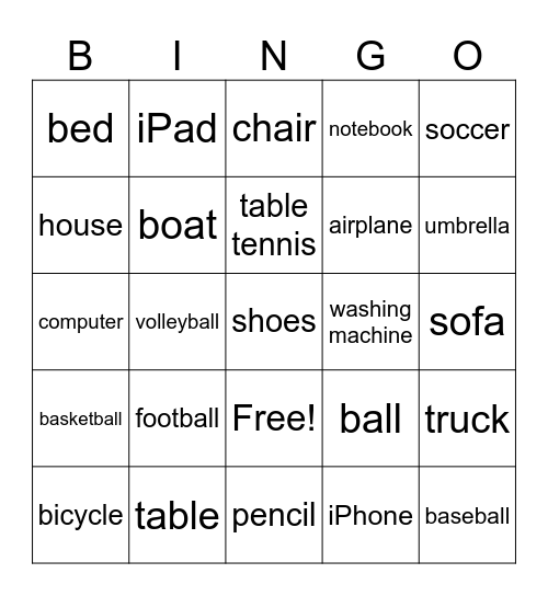 Around Us Bingo Card