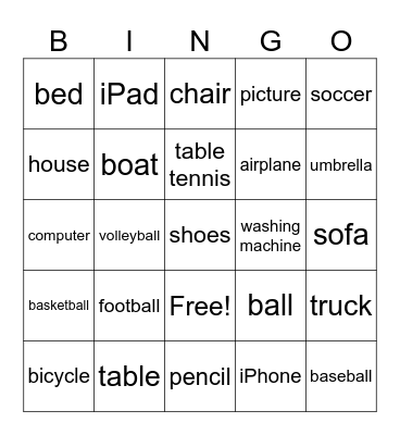 Around Us Bingo Card
