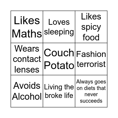 Brother Bingo Card