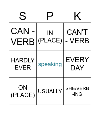 GENERAL REVIEW Bingo Card