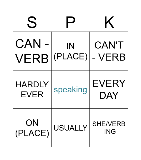 GENERAL REVIEW Bingo Card