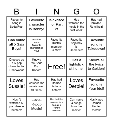 FIND SOMEONE WHO/WHOSE... Bingo Card