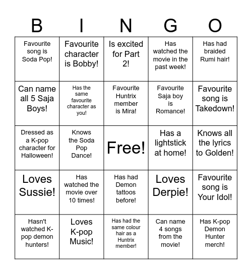 FIND SOMEONE WHO/WHOSE... Bingo Card