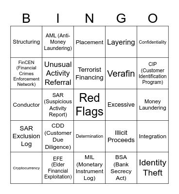 BSA Bingo Card