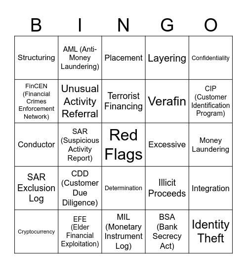 BSA Bingo Card