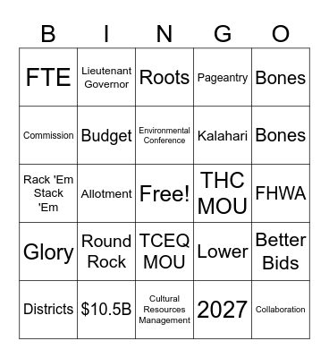August 2026 CWD Bingo Card