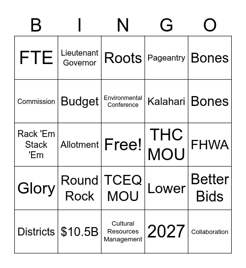 August 2026 CWD Bingo Card