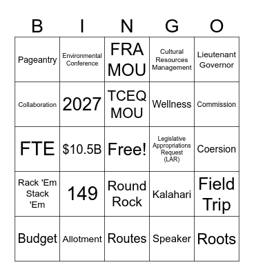 August 2026 CWD Bingo Card