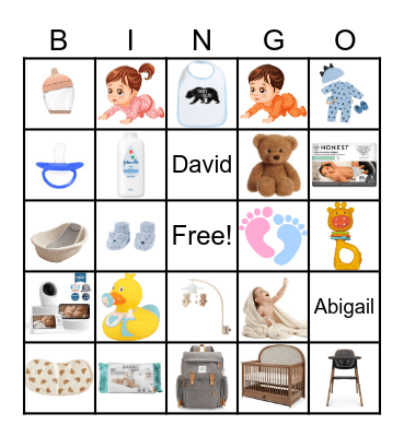 Baby Bingo Card