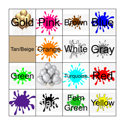 COLOR BINGO! Bingo Card