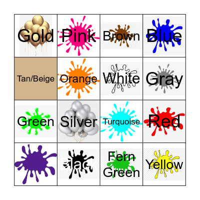 COLOR BINGO! Bingo Card