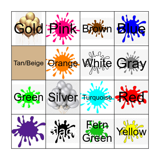 COLOR BINGO! Bingo Card