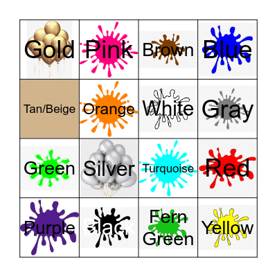 COLOR BINGO! Bingo Card