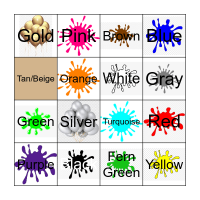 COLOR BINGO! Bingo Card
