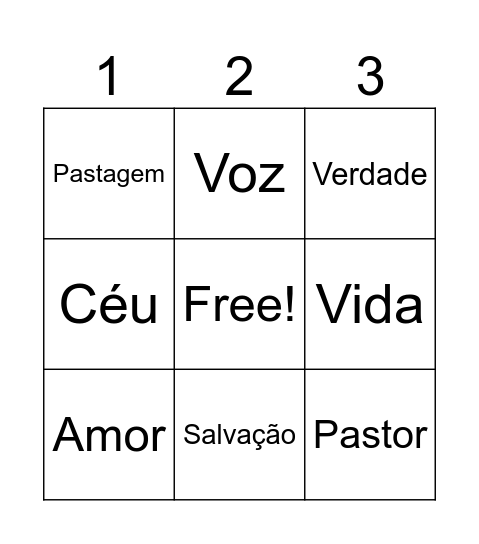 JESUS,A PORTA Bingo Card
