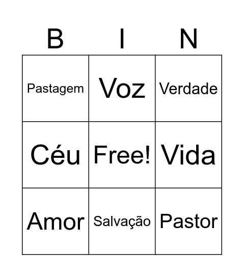 JESUS, A PORTA Bingo Card