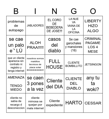 FIBERBINGO Card