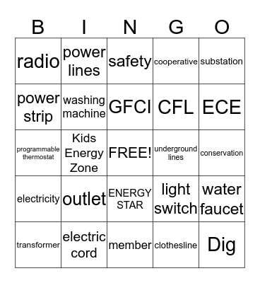 ECE BINGO Card