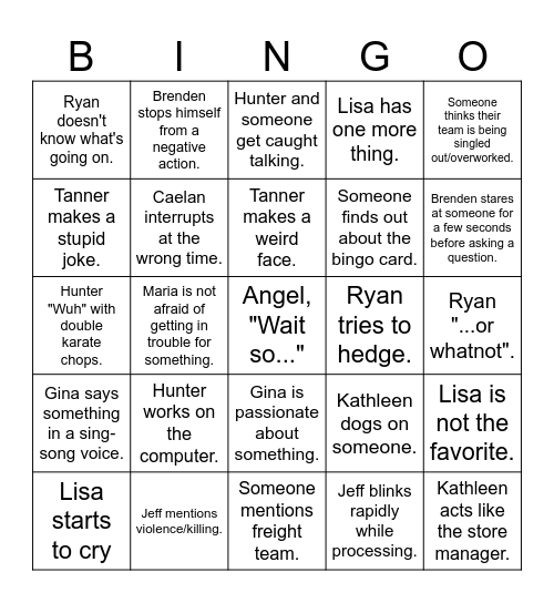Store Bingo 2: Electric Boogaloo Bingo Card