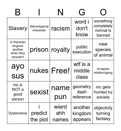Ship breaker bingo Card
