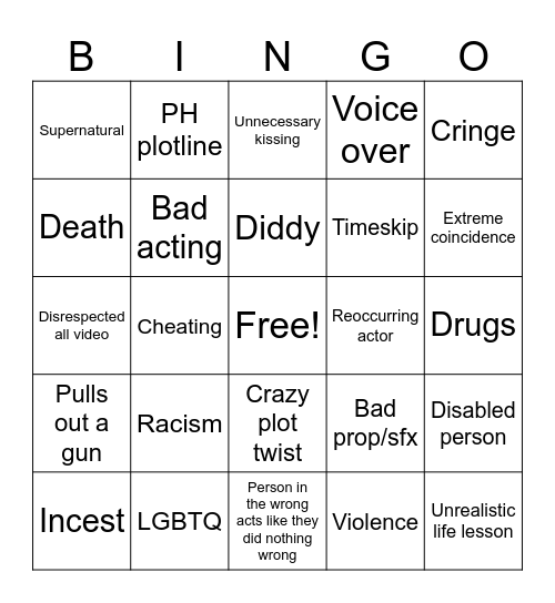 TT Bingo Card