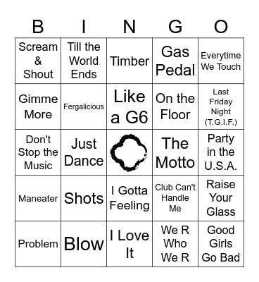 White Girl Wasted Bingo Card