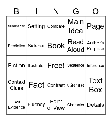 Bin - GLOW Bingo Card