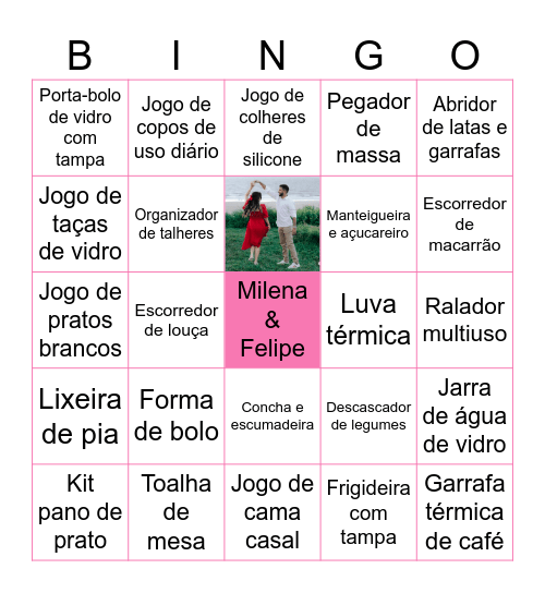 Doce Lar da Milena Bingo Card