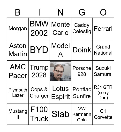 Dream Cruise 2026 Bingo Card