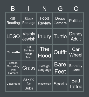 Obscure Tube Bingo Card